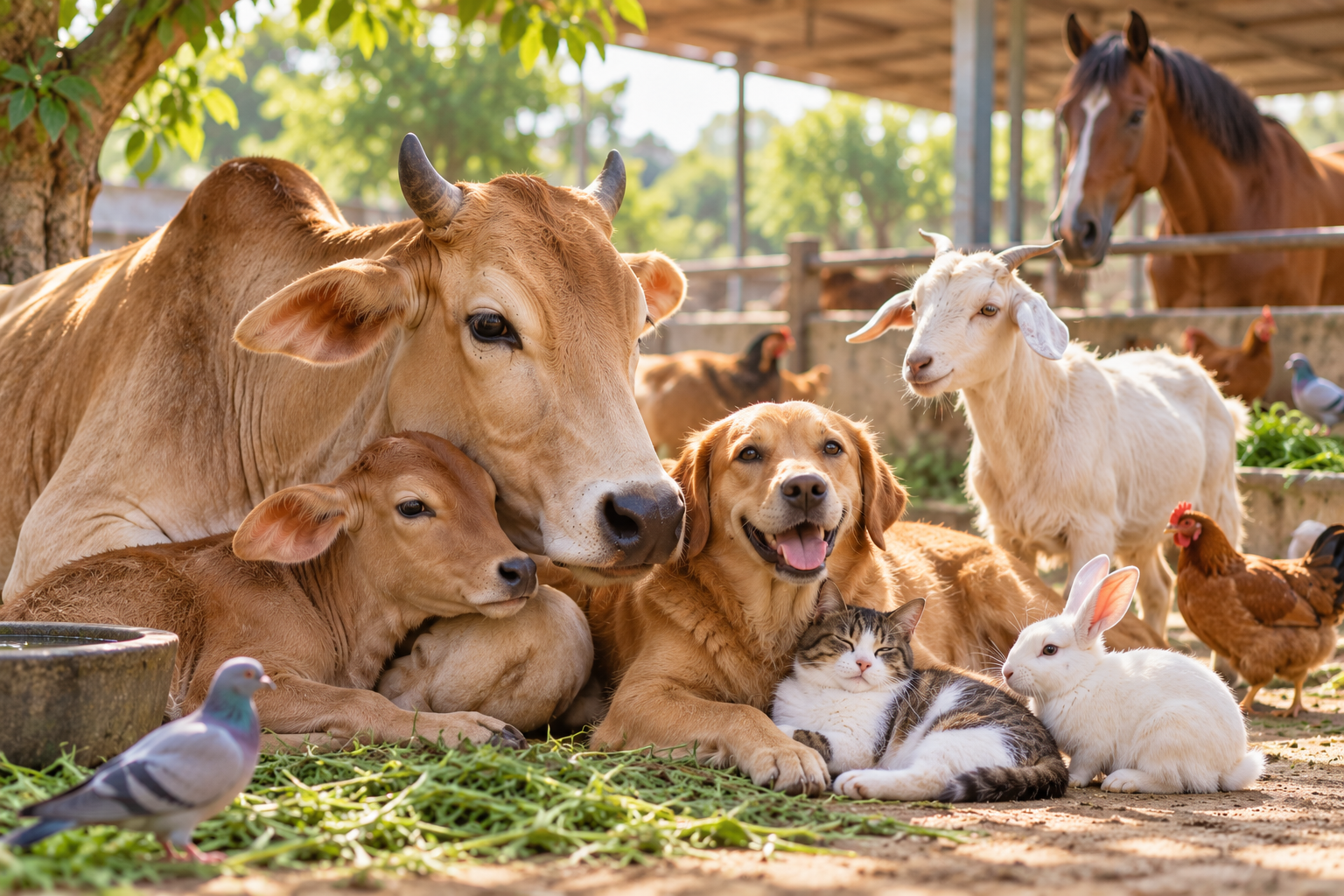Caring for animals at a Panjarapole